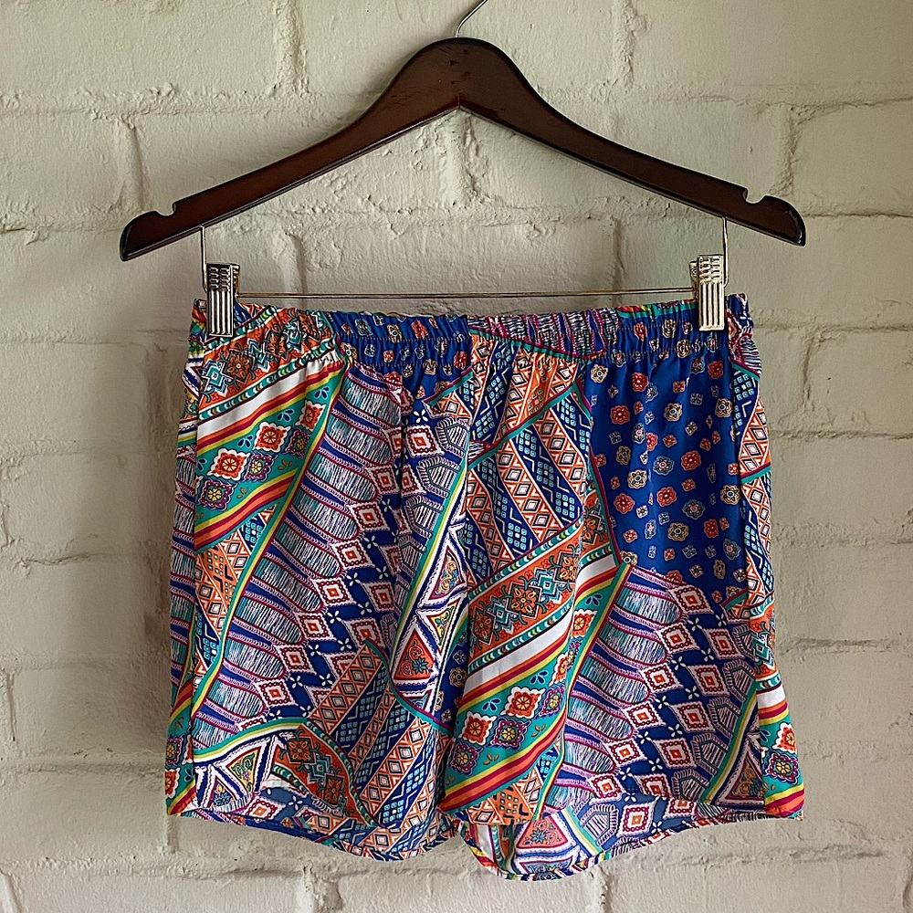 Pronto USA Nordstrom sz large fun tribal print inspired orange pink blue